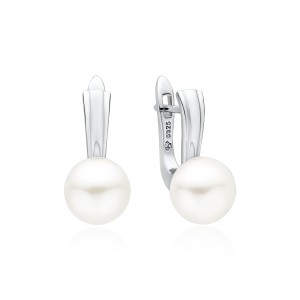 Cercei argint cu perla naturala alba si tortita DiAmanti SK22508EL_W-G (Argint 925‰ 2,4 g.)